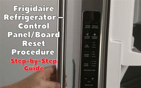 where is the reset button on frigidaire refrigerator